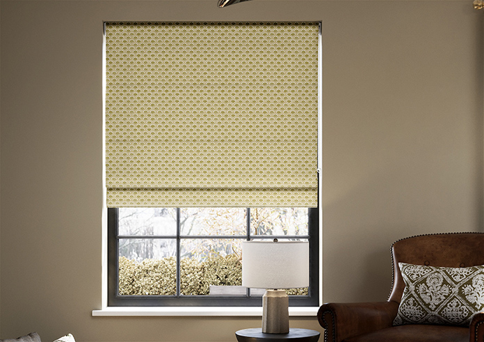 Land & Shore Dawn, Ochre - Twist&Fit Roman Blind - Image 3